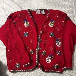Nutcracker Snowman Christmas Cardigan